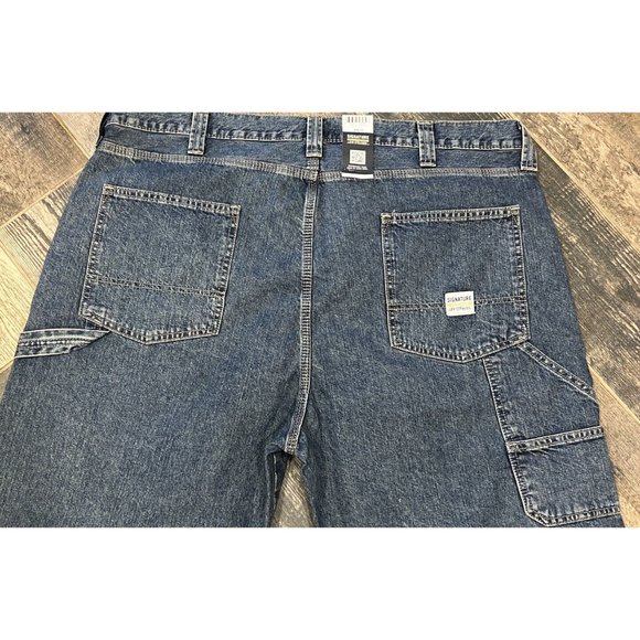 New Signature by Levi Strauss Gold Carpenter Jeans 100% Cotton Workwear 44x30 - Picture 7 of 7